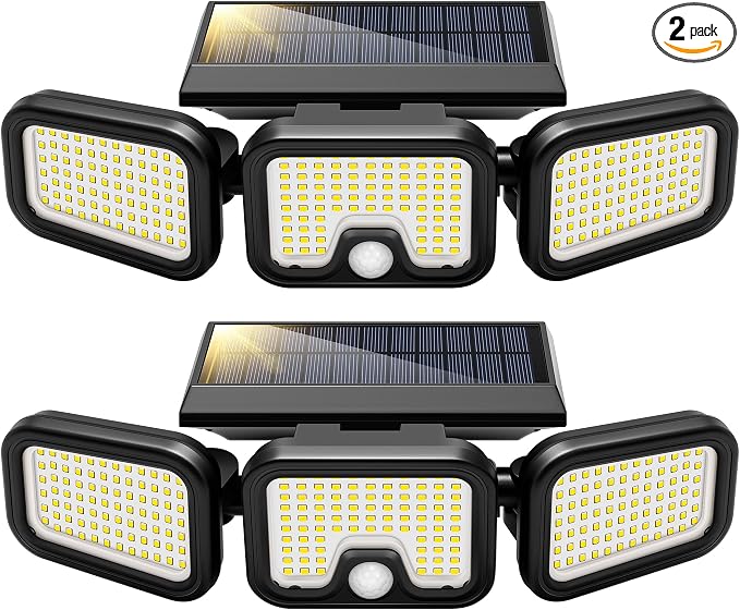 VIVOHOME Solar Flood Lights Outdoor, 256 LED 2500LM Motion Sensor Lights by VIVOHOME