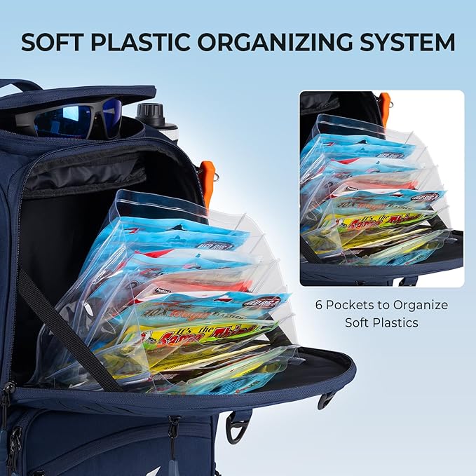 KastKing Bait Boss Fishing Tackle Backpack - Image 6
