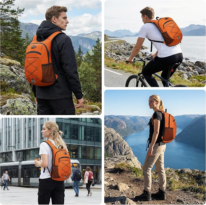 Ultra-Light Soft Daypack 15L/20L, Cushioned Breathable Back Panel Backpack - Image 6