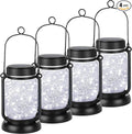 Mlambert Cool White 4 Pack Solar Hanging Mason Jar Lights by Mlambert