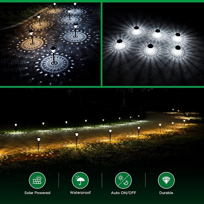 URAGO Super Bright Solar Lights Outdoor Waterproof-10 Pack, Dusk to Dawn Up to - Image 4