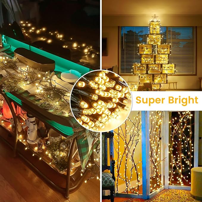2-Pack Total 164FT 400LED Connectable Christmas Lights Outdoor, Christmas - Image 8