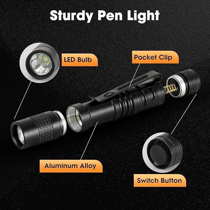 Mini Flashlight, Waterproof Pocket LED Purse Light - Image 5