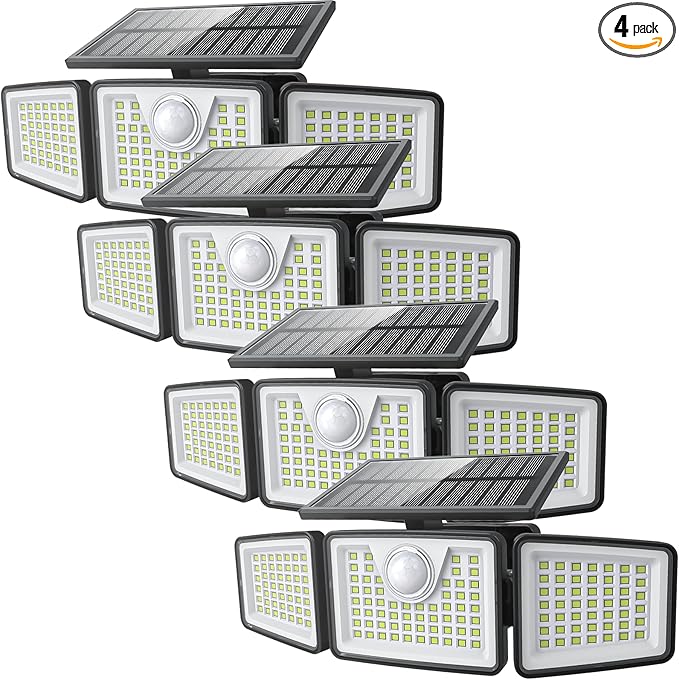 daphino 2500LM Solar Lights Outdoor by ChargebySunLightUpHome