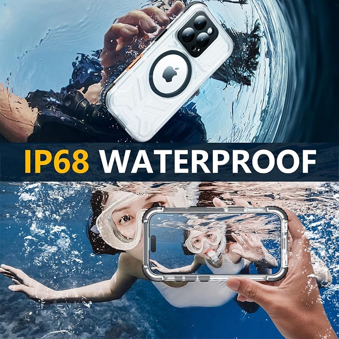 Red2Fire for iPhone 16 Pro Case Waterproof, Phone Case 6.3" Black - Image 2