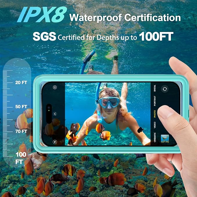 Waterproof Phone Case Up to 6.9 inch | IPX8 Underwater Phone Cases - Image 3
