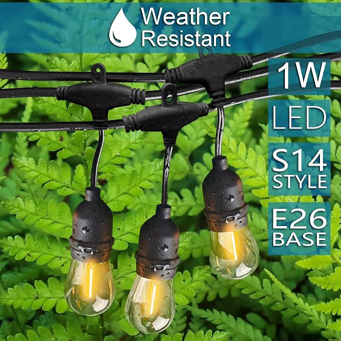 Banord Outdoor String Lights, 50FT Waterproof Patio Lights - Image 3