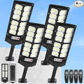 4-Pack Solar Street Lights Outdoor, 13000LM 6500K Waterproof LED Solar Flood by IlluminateYourWorld