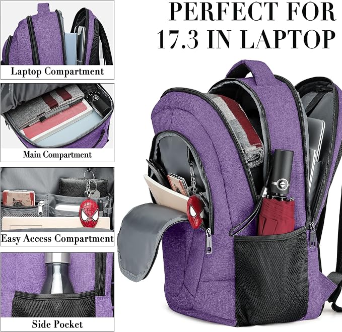 BIKROD Backpack for Women and Men, Extra Large School Backpacks for Teens - Image 2