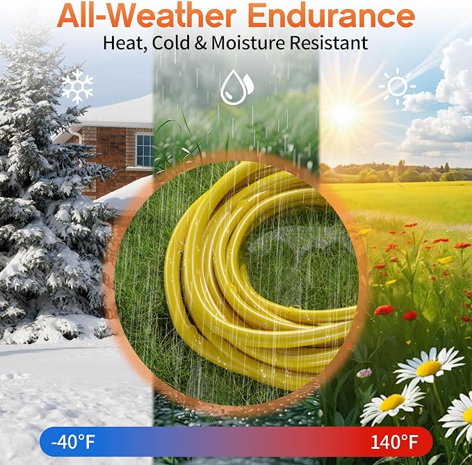 50 ft 12 Gauge Heavy Duty 3 Outlet Extension Cord Splitter - Image 6