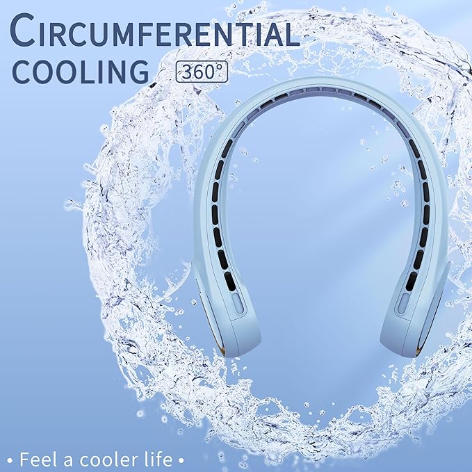 FrSara Neck Fan, Portable Fan Strong Wind, Upgraded 4000mAh, Upgraded Air Volume - Image 5