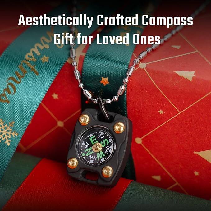 MecArmy Mini Titanium/Brass Compass, Waterproof IPX5 Pocket Compass - Image 7
