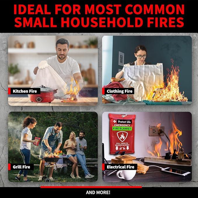 Protect Life Saving Emergency Fire Blankets 2 Pack - Image 6