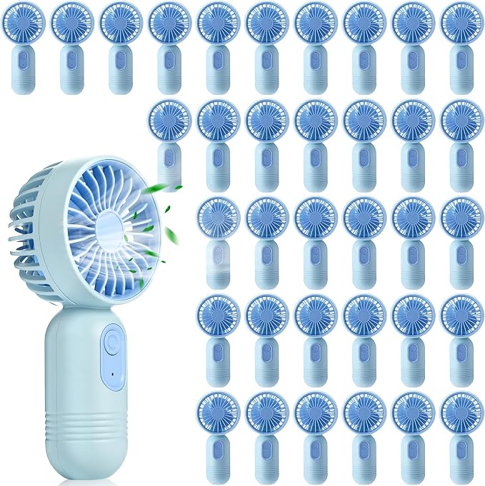 Rossesay 36 Pcs Mini Portable Fan Bulk Cute Handheld Lightweight Small Little by Rossesay