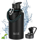 HASLE OUTFITTERS Half Gallon Insulated Water Bottles 64 oz, Stainless Steel by HASLEOUTFITTERS