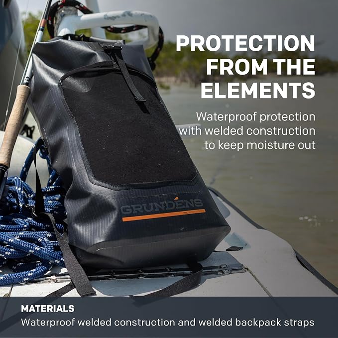 Grundéns Bootlegger Roll Top Backpack, Waterproof, Dark Navy - Image 3
