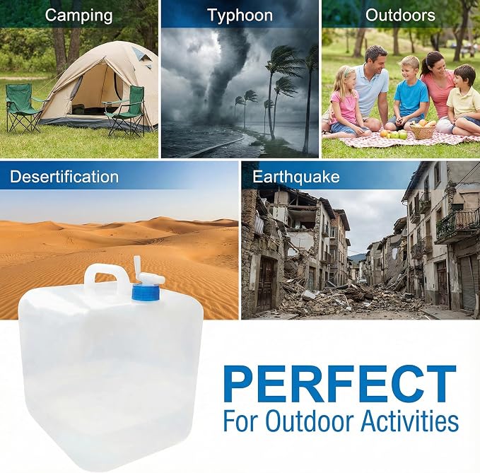 3-Pack 5.3 Gallon Collapsible Water Containers - Image 5