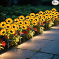Sunflower Solar Lights Outdoor Decor, 6 Pack Solar Garden Decor Waterproof by OSTRITEC