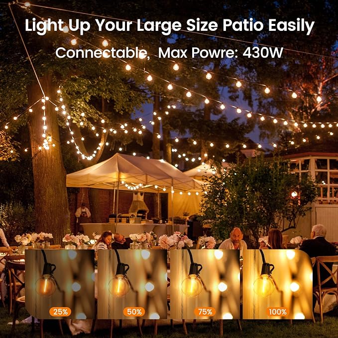 OHLUX Outdoor String Lights, 180FT LED Patio Lights - Image 6