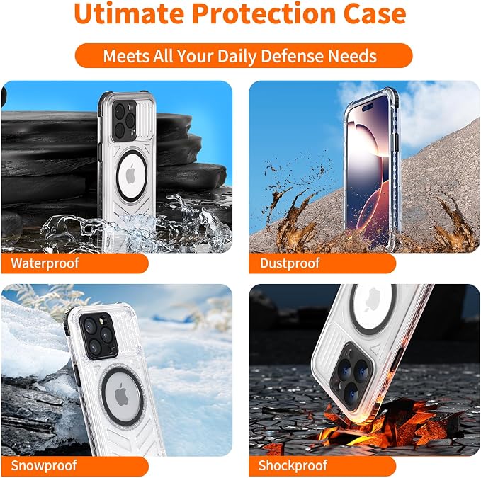 for iPhone 15 Pro Max Waterproof Case Compatible - Image 3
