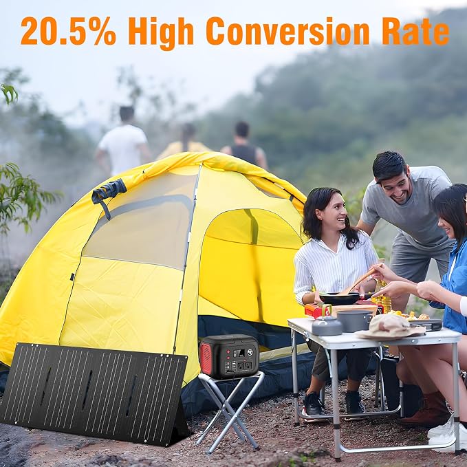 60W YT60 Solar Panel Charger Solar Battery High Efficiency Camping Waterproof - Image 3
