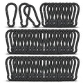 Small Carabiner Clip Hook, 2.36 inch 50 pcs Black Heavy Duty Spring Snap Hook by KINLINK