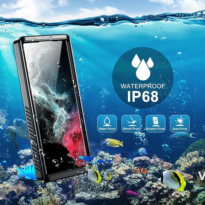 SPIDERCASE Designed for Samsung Galaxy S22 Ultra Case Waterproof, Built-in - Image 7