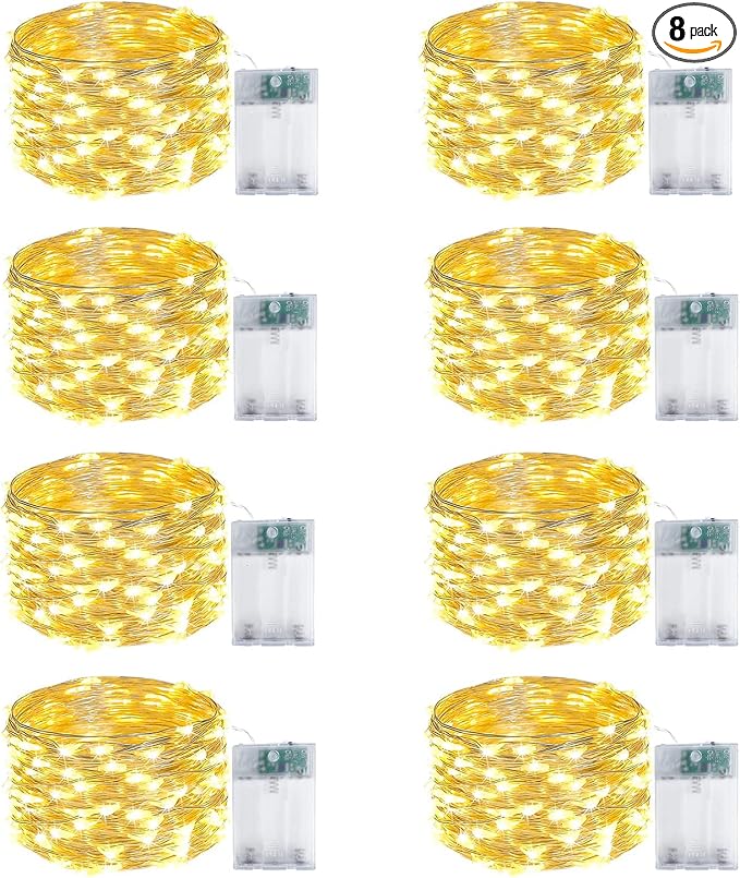 8-Pack Fairy Lights Battery Operated by EXF