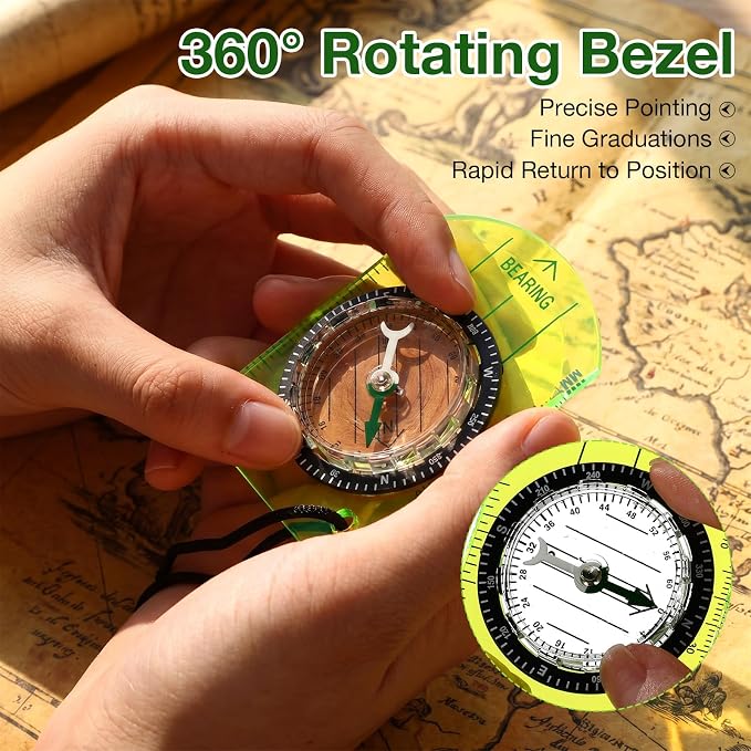 50 Pack Orienteering Compass Bulk Advanced Baseplate Compass Hiking Survival - Image 4