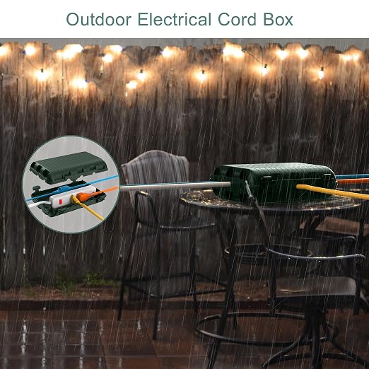 Outdoor Waterproof Electrical Box, 2 Pack Large Extension Cord Cover Protector - Image 8