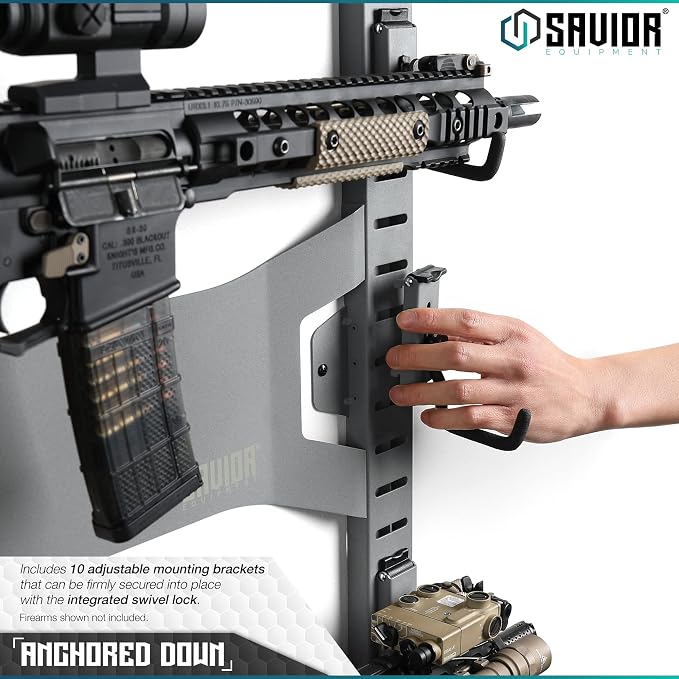 Savior Equipment Horizontal Steel Wall Mount Firearm Rifle Display Rack - Image 3