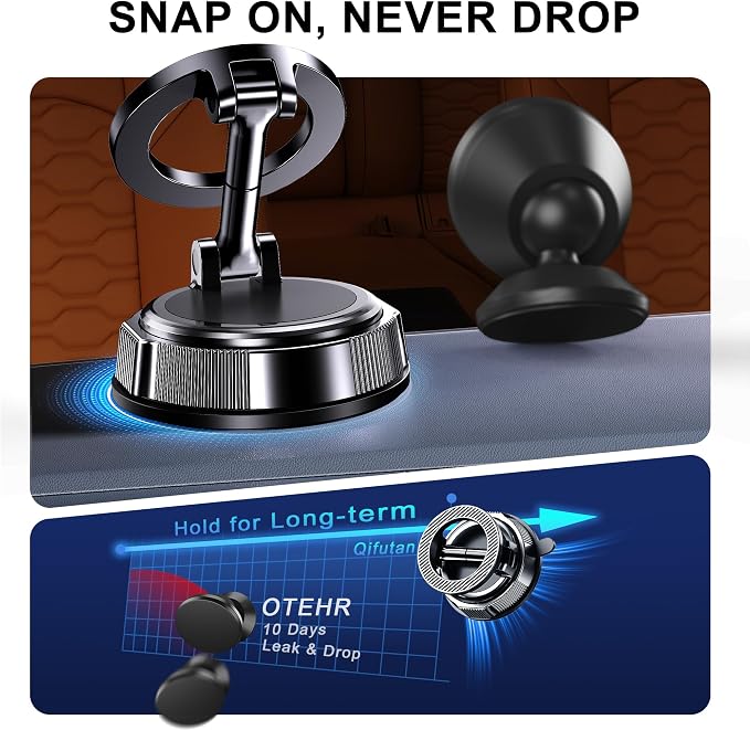 Qifutan for MagSafe Car Phone Holder Mount Phone Mount for Car Windshield - Image 3