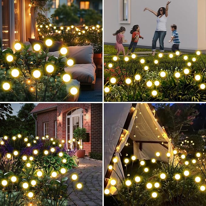 ZFNN Solar Firefly Lights 16 LED Swaying Outdoor Waterproof Decorative Lights - Image 7