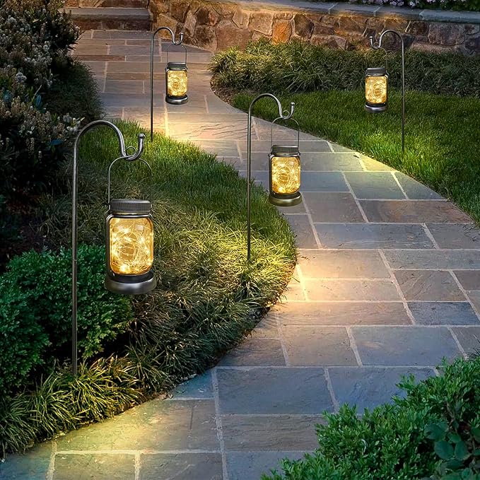 Mlambert 4 Pack Solar Hanging Lantern - Image 7