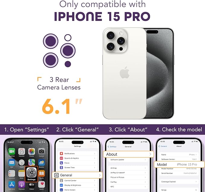 TIESZEN for iPhone 15 Pro Case, Compatible - Image 8