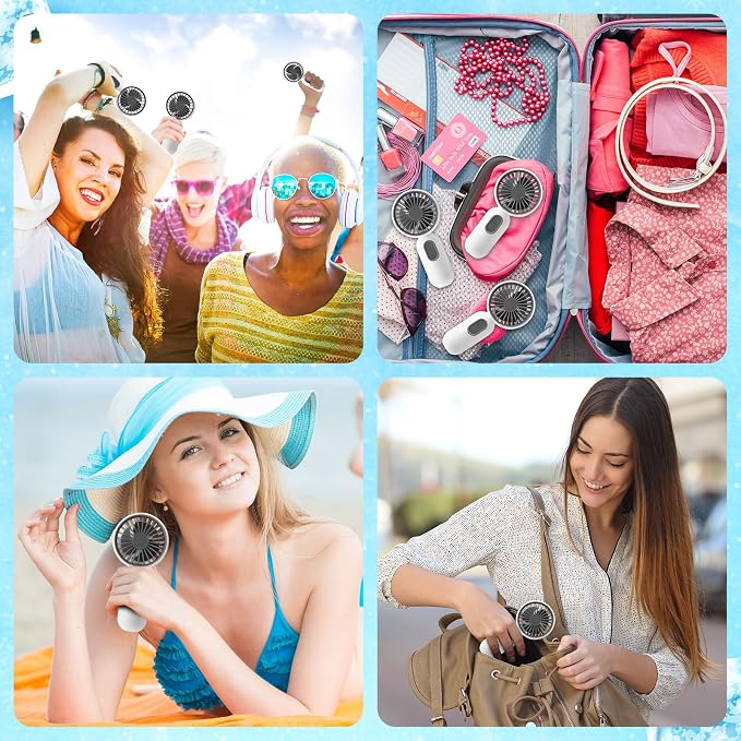 Rossesay 1 Pcs Mini Portable Fan Bulk Cute Handheld Lightweight Small Little - Image 6