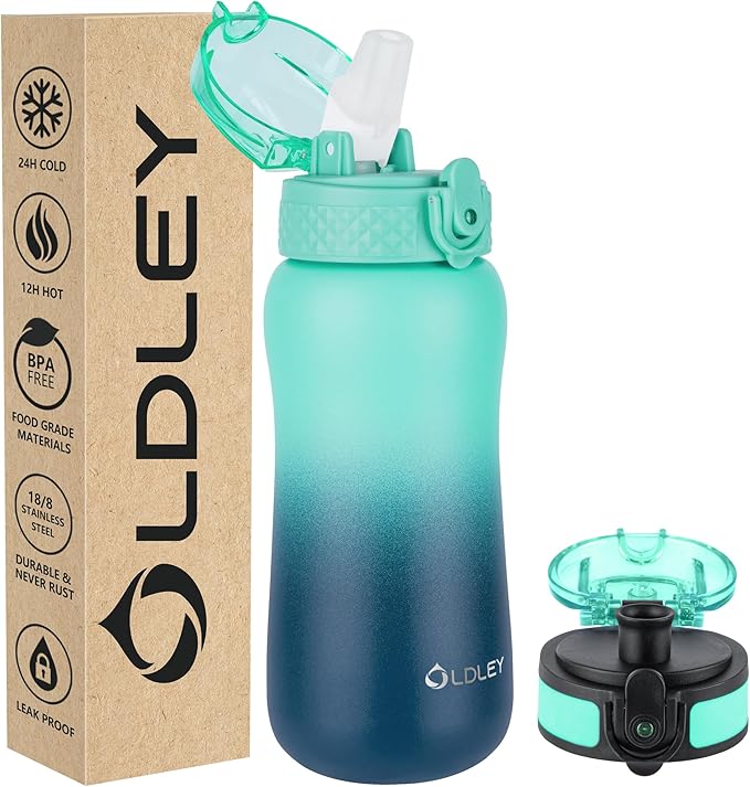 Oldley Insulated Water Bottle 12oz Kids Water Bottles by OLDLEY