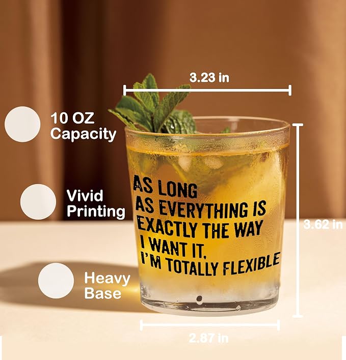 Nogrit Funny Whiskey Glasses 10 oz, Sarcastic Gifts - Image 2