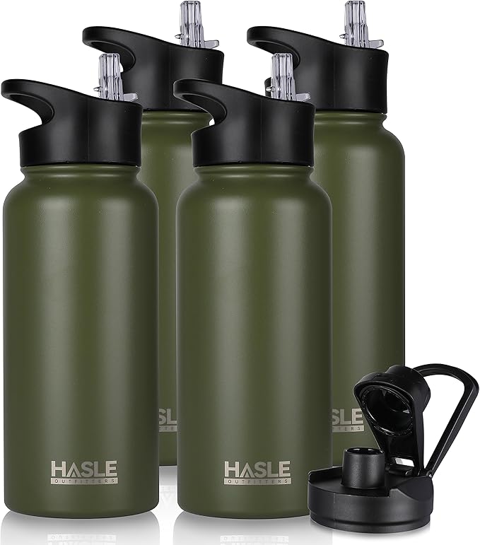 HASLE OUTFITTERS 32 oz Insulated Water Bottle Stainless Steel Double Walled by HASLEOUTFITTERS