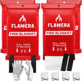 Emergency Fire Blanket for Home and Kitchen Fireproof and Fire Suppression by FLAMERA