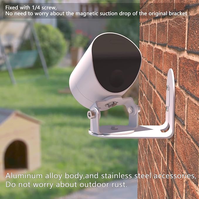 Teccle Metal Wall Mount for SimpliSafe Outdoor Camera, 360 Degree Adjustment - Image 4