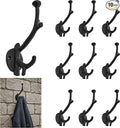 Mystic Colonial Rustic Cast Iron Wall Hooks, Heavy Duty Retro Utility Hooks by SaKeGa