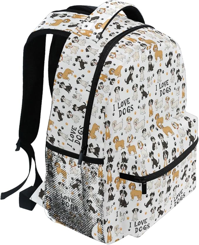 Wamika Bernese Mountain Dog Kids Backpack Cute Puppy Paw School Backpack Boy - Image 5