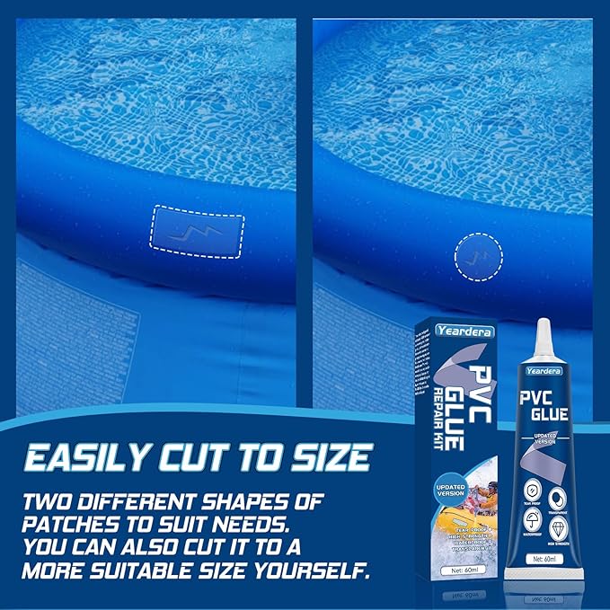 Yeardera Air Mattress Patch Kit, Waterproof Vinyl Repair Kit, High Strength PVC - Image 4
