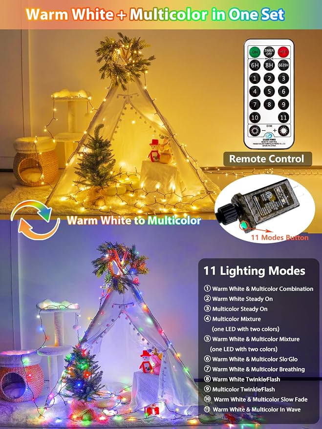 300 LED 99 FT Color Changing Christmas Lights - Image 2