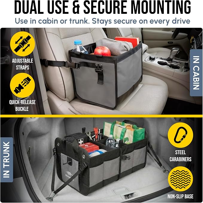 3-Section Modular Trunk Organizer XL – Car Storage - Image 5