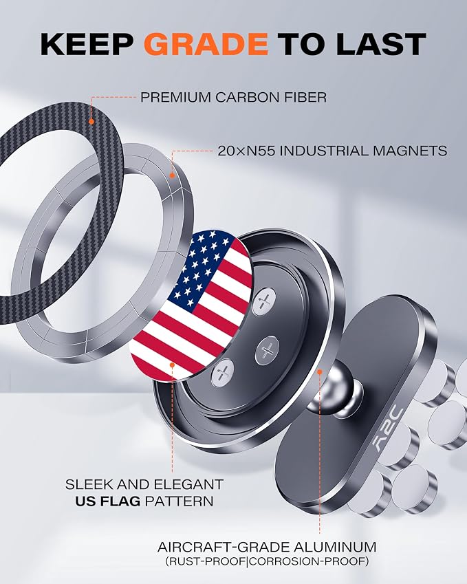A2C Alloy Magnetic Golf Cart Phone Holder - Image 7