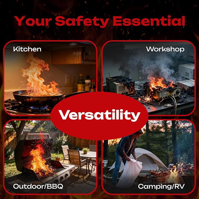 Fire Blanket 3-Pack | Fiberglass Prepared Fire Suppression | 60"x60" Fire - Image 6