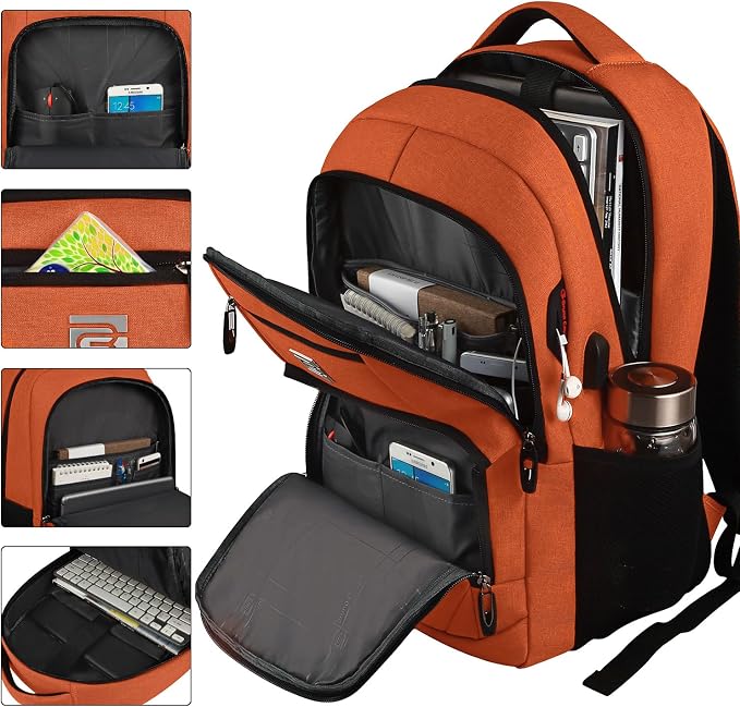Volher Laptop Backpack, Business Travel Anti Theft Slim Durable Laptops Backpack - Image 2