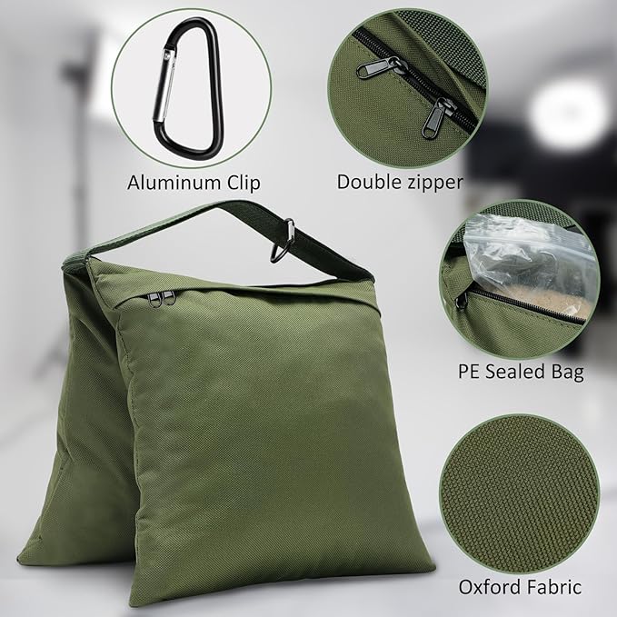 Aimosen 4 Packs Sandbags Military Green Weight Bags - Image 2